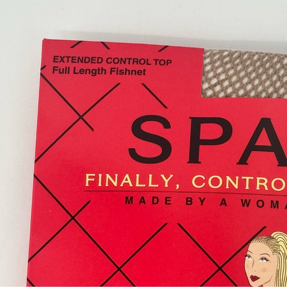 NWT SPANX Extended Control Top Nude Fishnets Fishenet Stockings Tights Size B - Picture 3 of 8